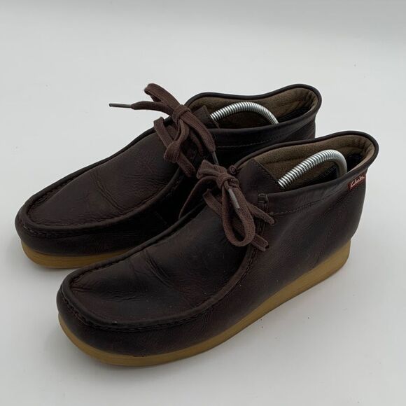 Clarks Wallabee brown leather chukka boots men’s size 10 main image 8